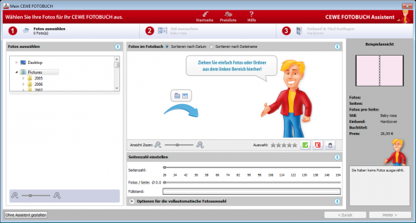 Assistent für Fotobucherstellung
