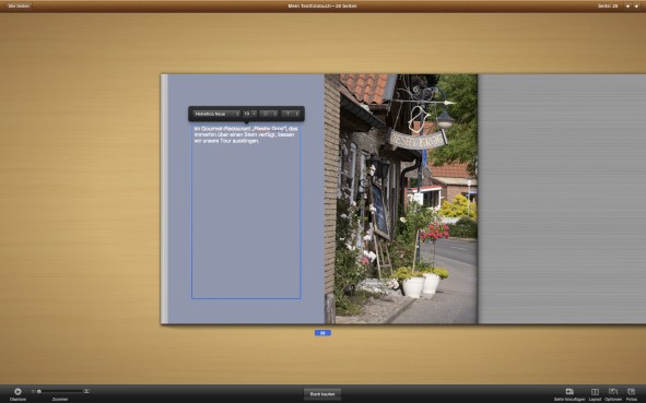 Apple Fotohuch Text einfügen
