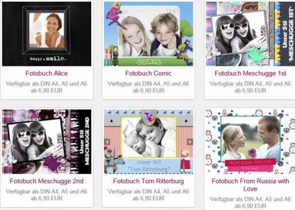 Auswahl Designs Fotobuch Fambooks