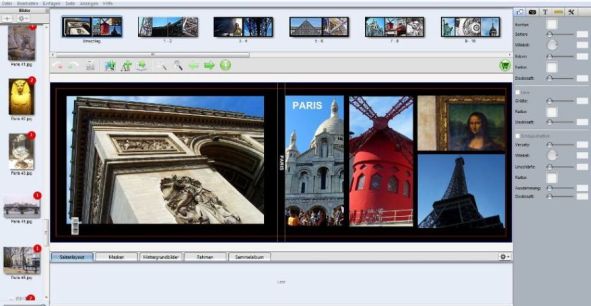 Bearbeitungsfenster Top-Fotobuch