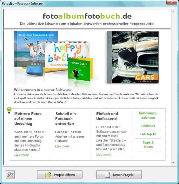 Fenster nach Download - Fotoalbumfotobuch