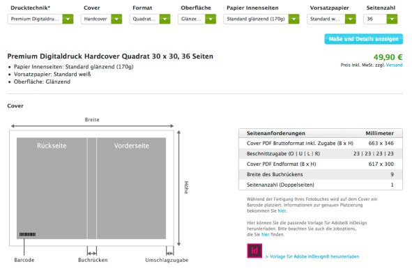 Fotobuch pdf upload Anbieter Spezifikation