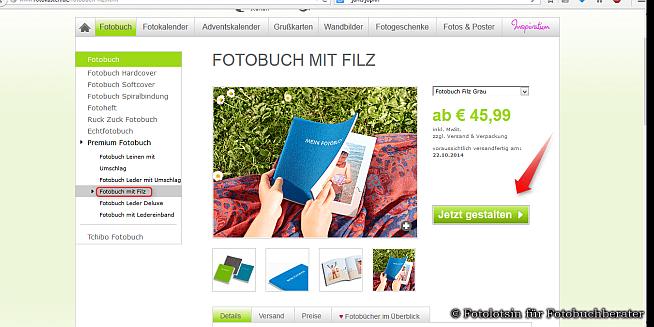 Fotokasten HP Übersicht Filzeinband