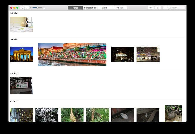 Fotos für das Fotobuch mit dem Mac sortieren