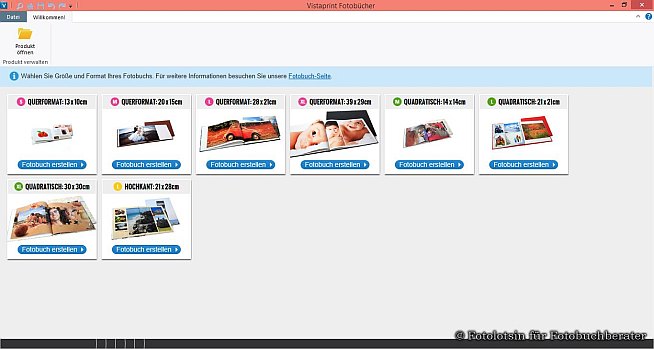 Gestaltungsmöglichkeiten Vistaprint Fotobuch
