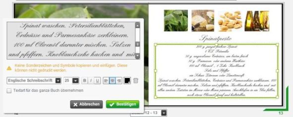 Onlineeditor Text bearbeiten