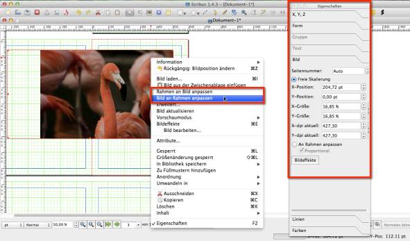 Scribus Tutorial Bildbox