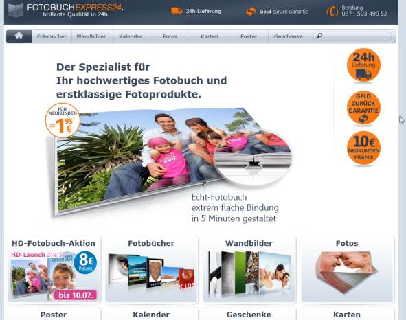 fotobuchexpress24 homepage