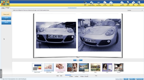 Fotobuch happyfoto assistent design
