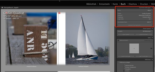 Lightroom Fotobuch Typ