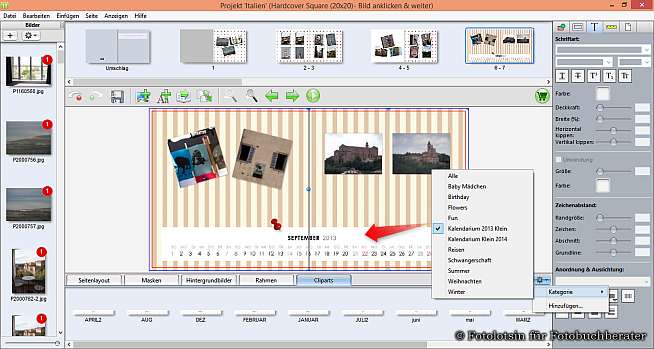 meinFoto Cliparts Kalender