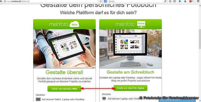 meinfoto software oder online